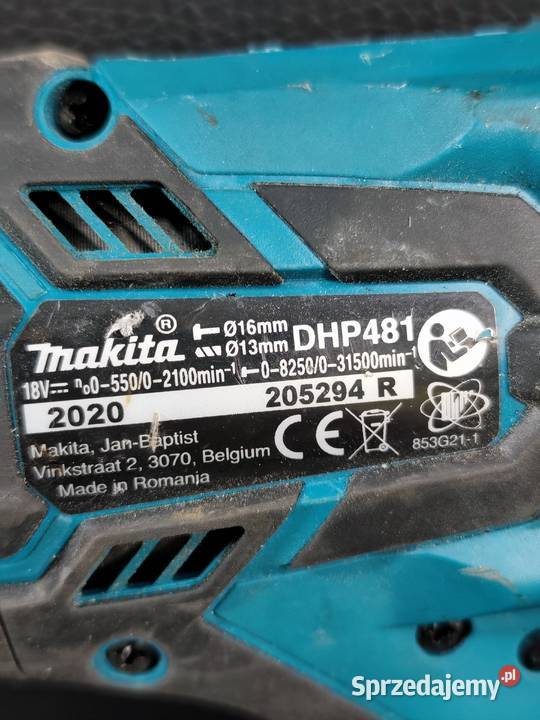 Makita DHP481 Akumulatorowa WiertarkoWkrętarka Poddębice sprzedam