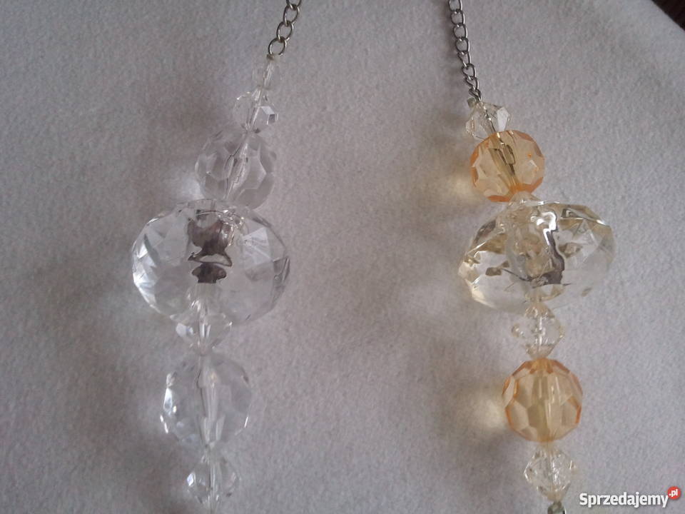 Koraliki szklane firana zasłona sznur girlanda przezroczysty