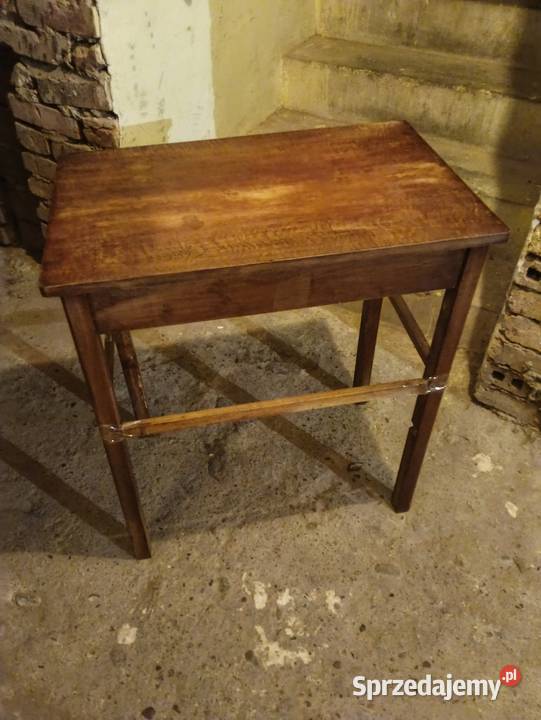 Stary dębowy stolik pod radio lata ok 1940