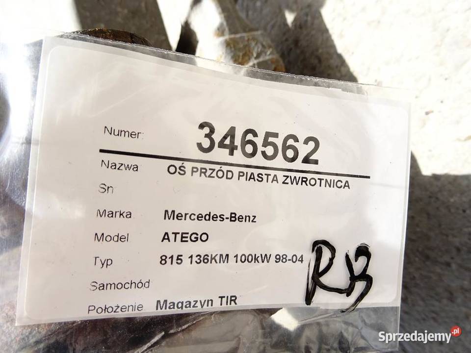 OŚ PRZÓD PIASTA ZWROTNICA MERCEDES ATEGO Van podkarpackie sprzedam