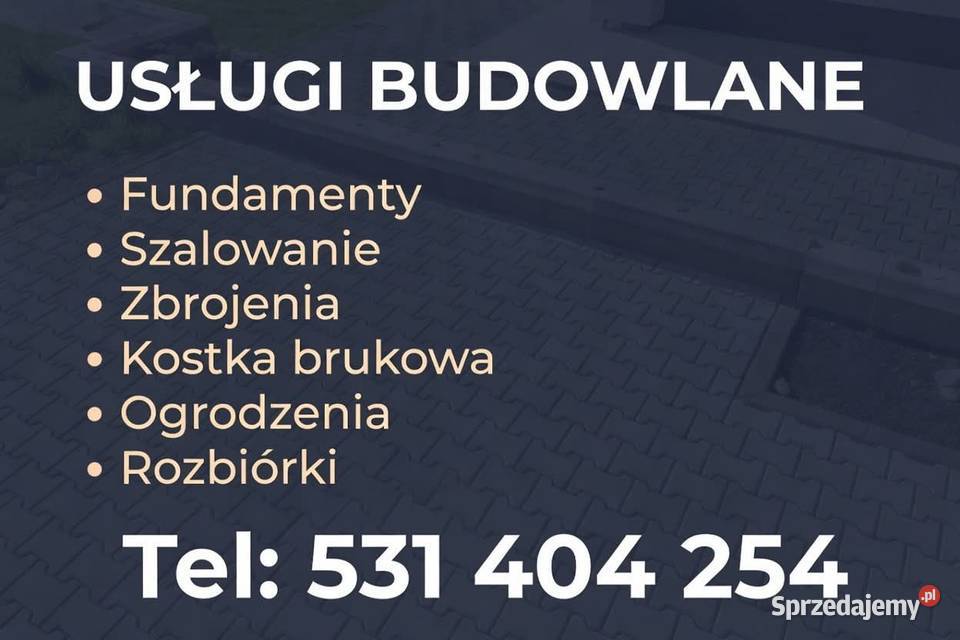 Przyjmę zlecenie usługi budowlane Lublin