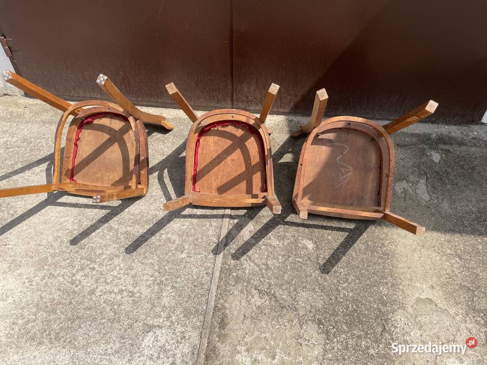 krzesło drewniane PRL pomorskie