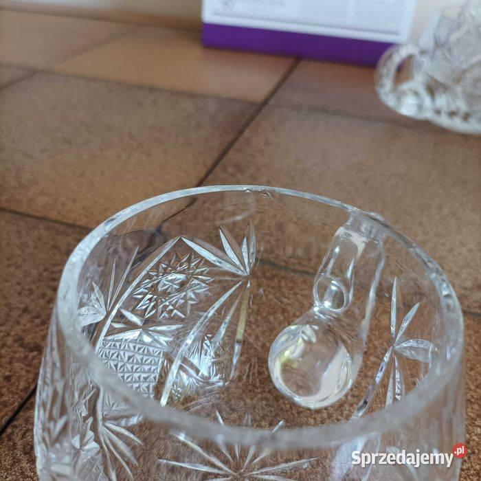 Kubki kryształowe HSK Violetta z czasów PRL