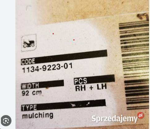 Zestaw noży mulczujących lp Kobylnica