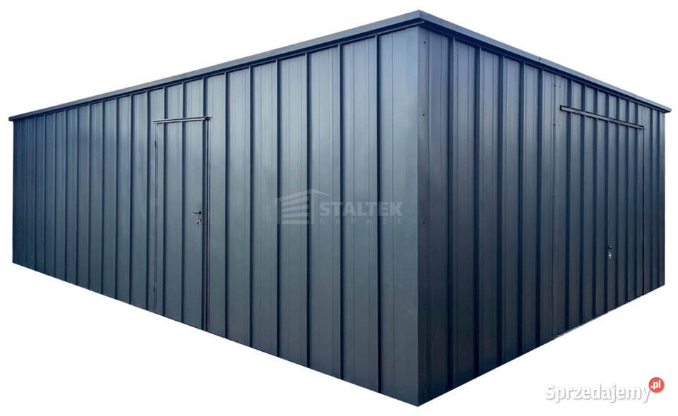 Garaż blaszany 6x8 brama uchylna drzwi blac dach Bydgoszcz