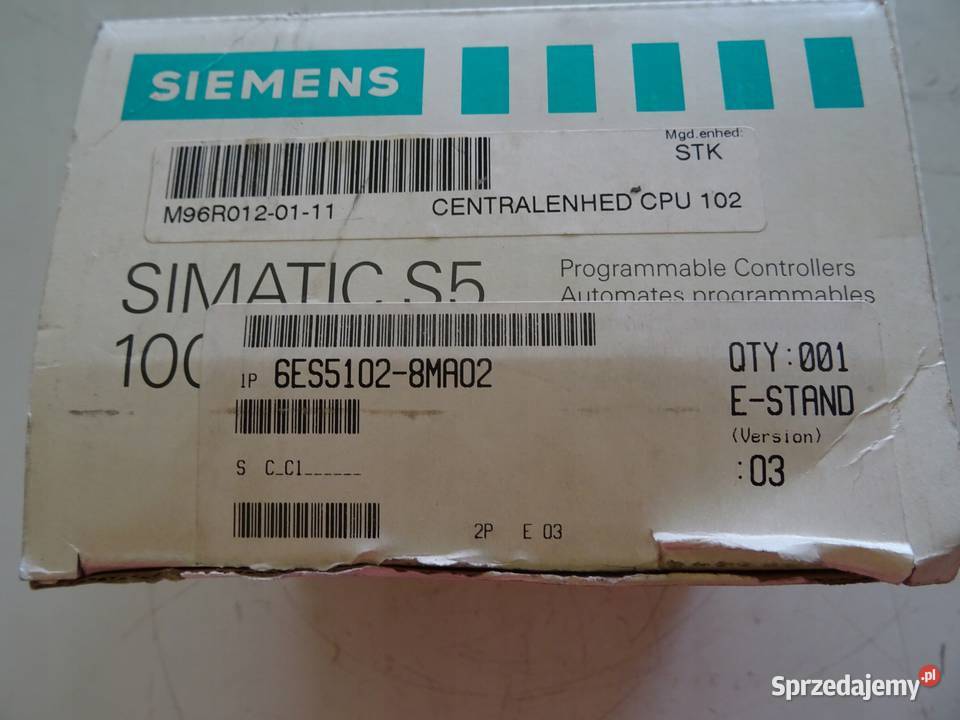 MODUŁ SIEMENS SIMATIC S5100U 6ES51028MA02 Wąchock
