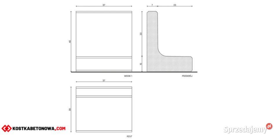 Opornik Betonowy L dolnośląskie Wrocław