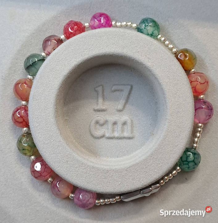 Bransoletka różaniec dziesiątka różańca z agatu Bransoletki Warszawa