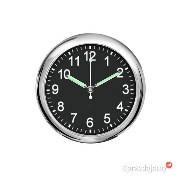 Dekoracyjny zegarek samochodowy kwarcowy chrom Akcesoria sprzedam