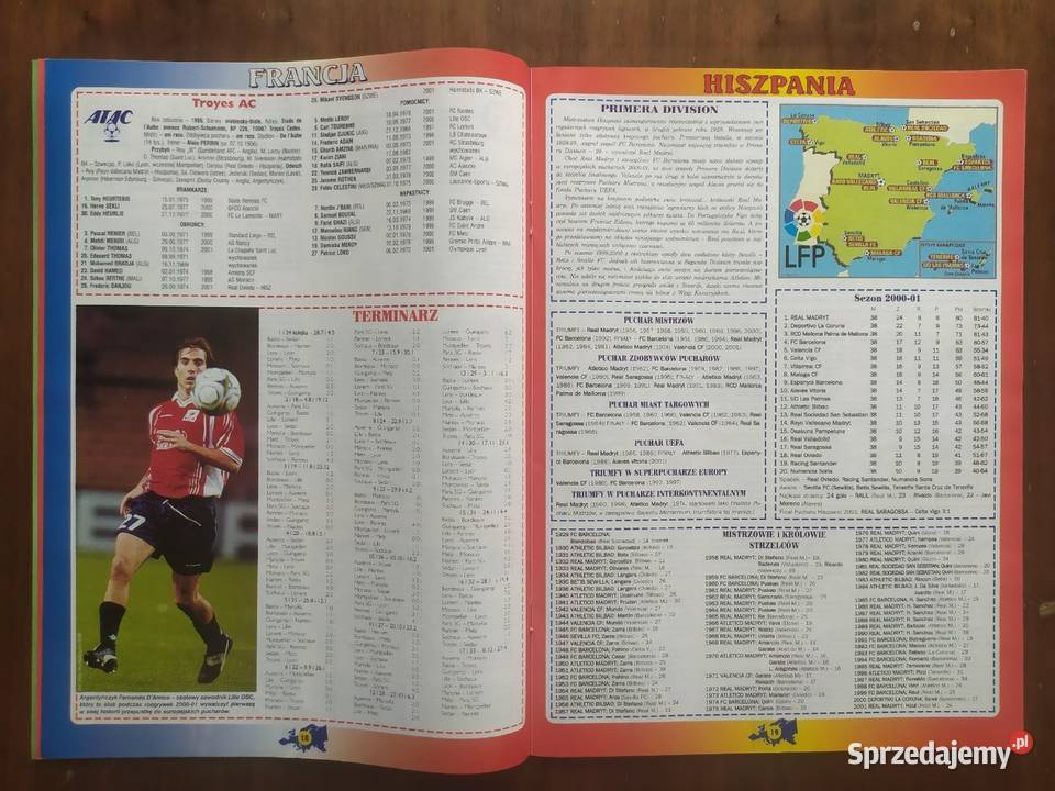 Skarb kibica ligi w Europie sezon 200102 Łódź sprzedam