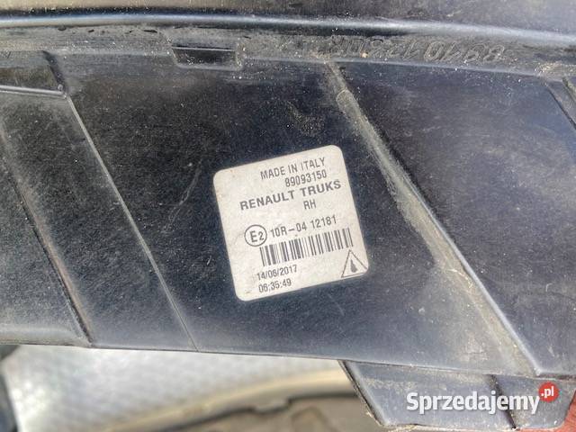 Reflektor Kier Renault T GAMA RANGE 7482251331 lubuskie Maszewo sprzedam