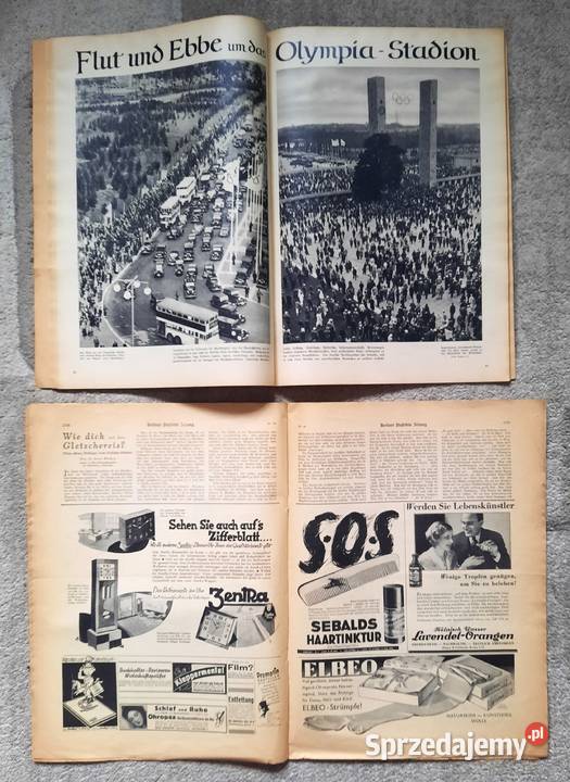 Stare Przedwojenne Gazety Olimpiada 1936 Gliwice sprzedam