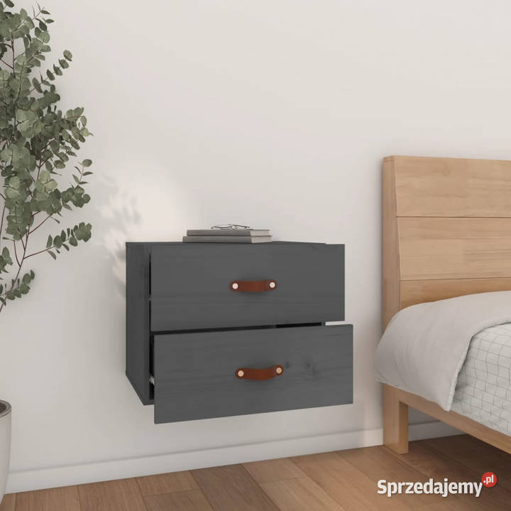 Szafka nocna wisząca 50x36x40 szara WM820980 Pozostałe Warszawa