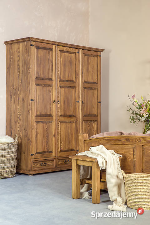 Stylowa duża szafa trzydrzwiowa na ubrania do Szafy, regały, półki Maków Podhalański