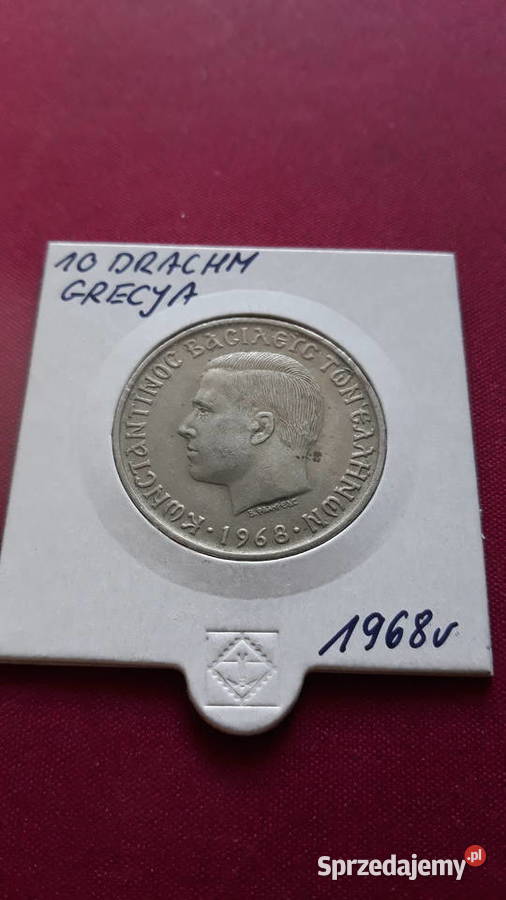 10 Drachm Grecja 1968 r wielkopolskie sprzedam