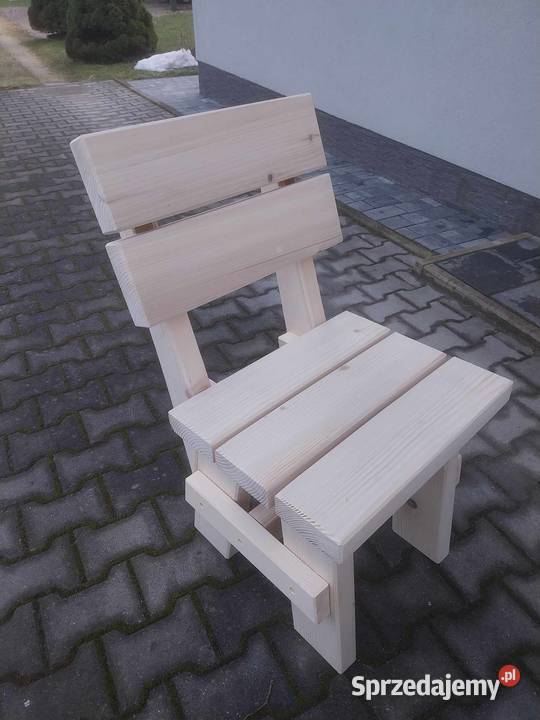 Meble ogrodowe drewniane góralskie Tokarnia