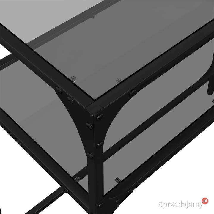 Stolik kawowy z czarnym szklanym blatem 98x35x81 Stoły mazowieckie Warszawa