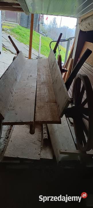 wóz drewniany zabytkowy retro