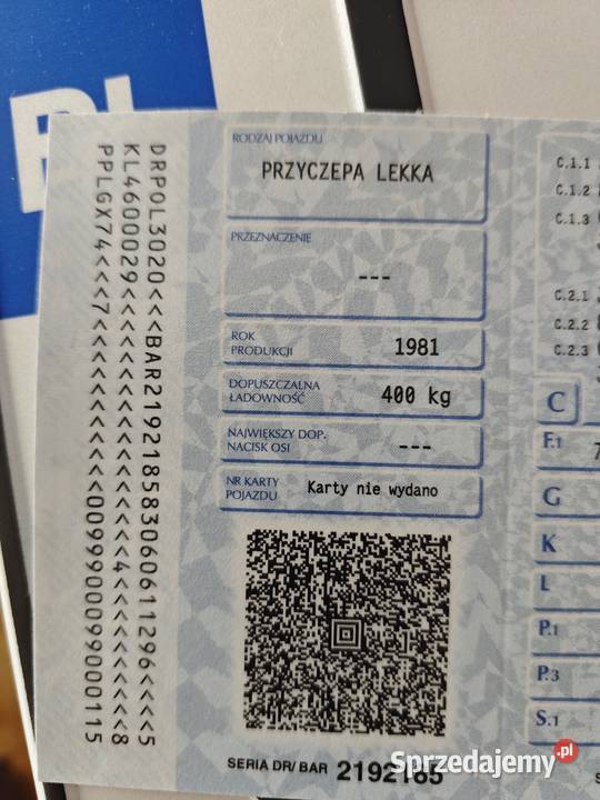 Przyczepka wózek kołówka zarejestrowana i wielkopolskie Dobrzyca