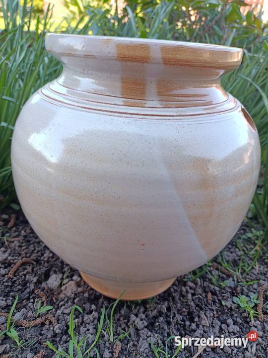 Wazon duży pękaty ikebana Poterie France letnie lubelskie sprzedam