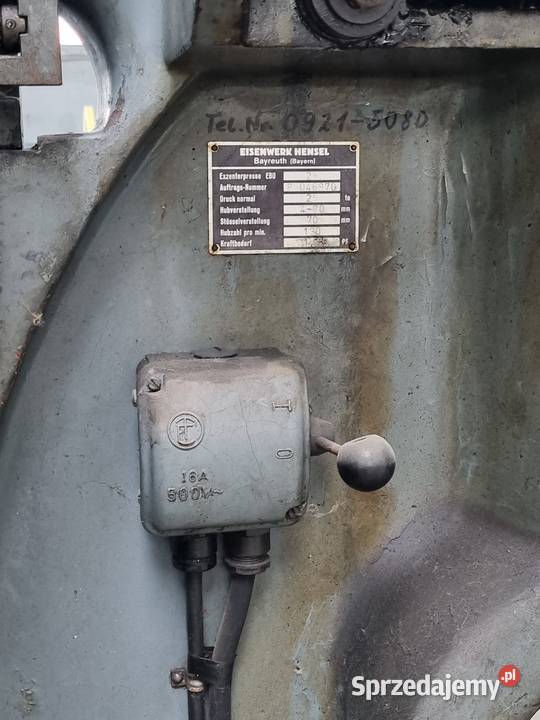 Prasa mimośrodowa do metalu EBU 25 Bielawa