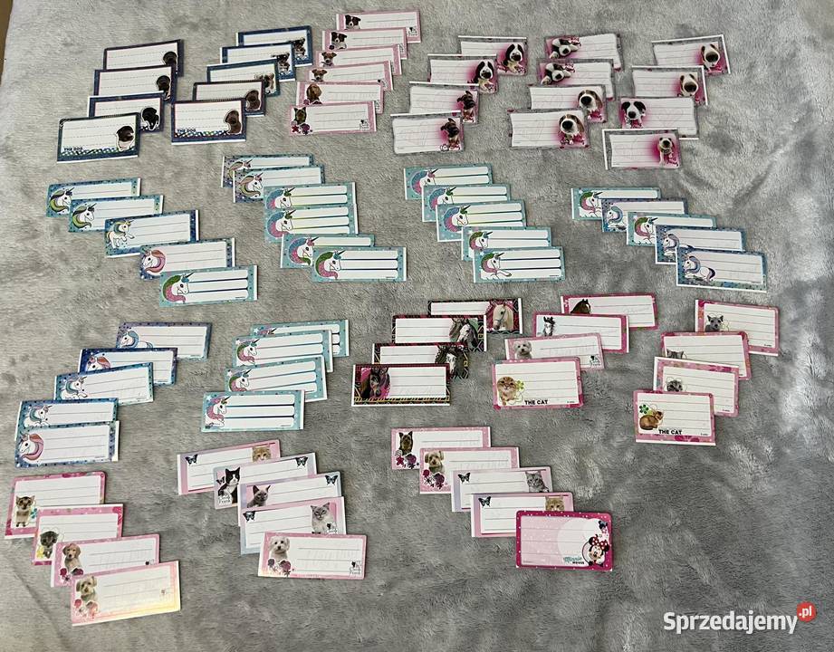 83 naklejki na zeszyt książkę do podpisania Jasło