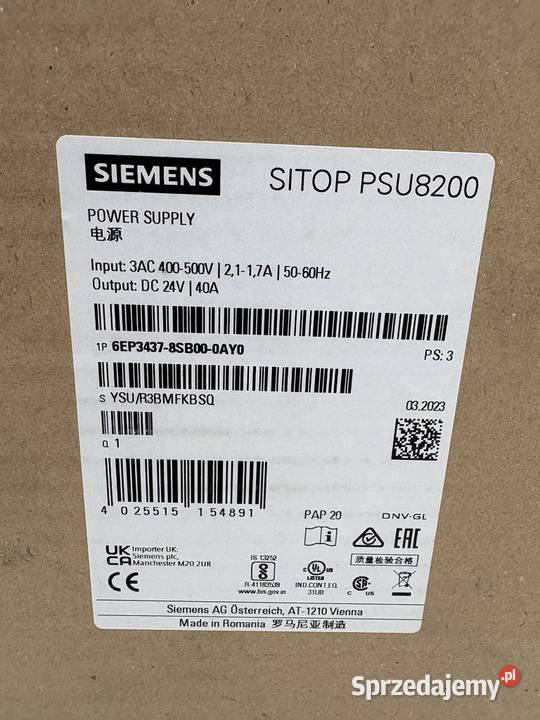 Siemens 6EP34378SB000AY0 Power Supply