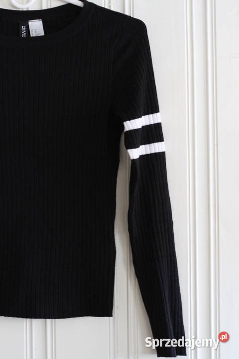 czarna biała bluzka HM xs 34 sweter Wkładane przez głowę  kujawsko-pomorskie Toruń