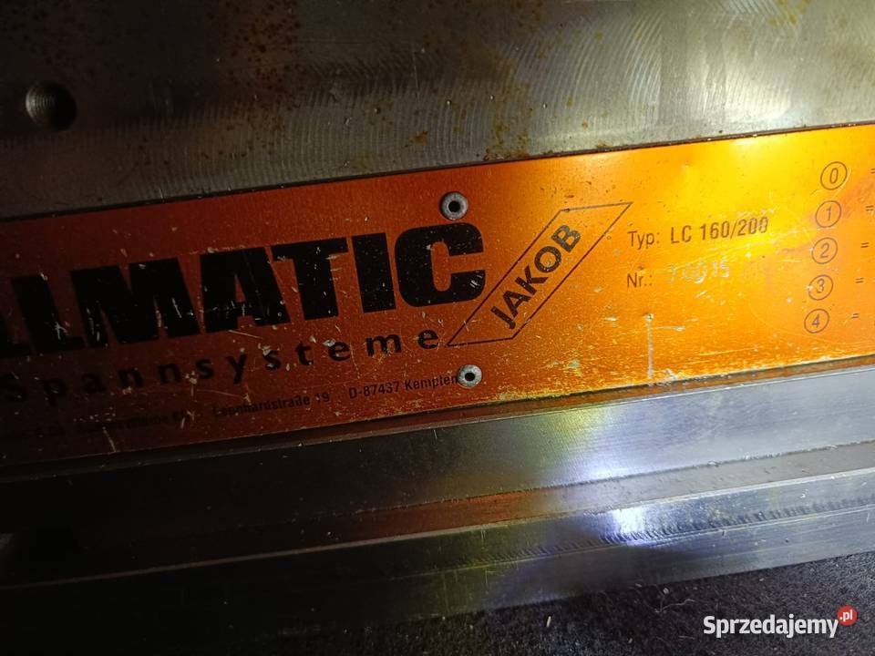Imadło hydrauliczne ALLMATIC imadło maszynowe Legnica sprzedam