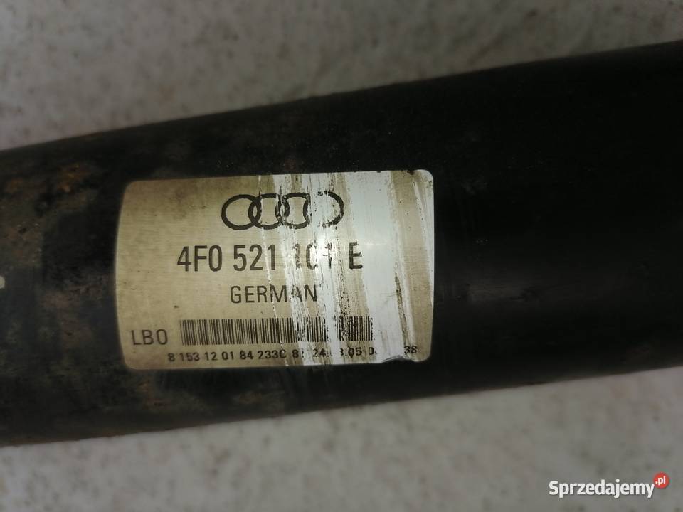 Wał napędowy Audi A6 C6 32 30 27 V6 4FO521101B Szczerbice sprzedam