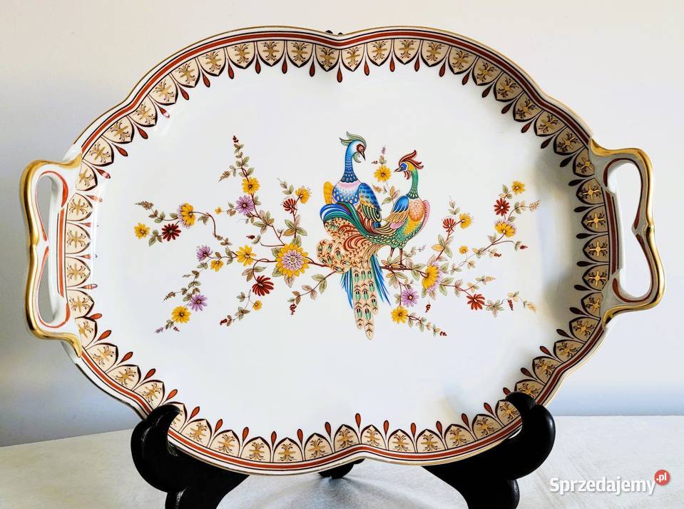 Elegancka porcelanowa taca z uszami Ancap Kraków
