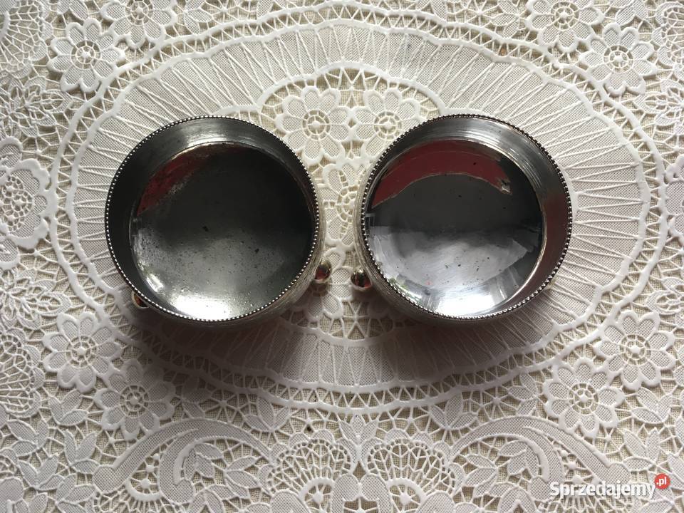 Pojemniki posrebrzane na sól pieprz Anglia Kraków