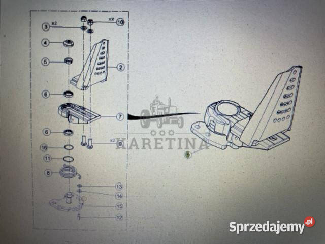 Wspornik błotnika skrętny Claas AXION Jastrzębniki