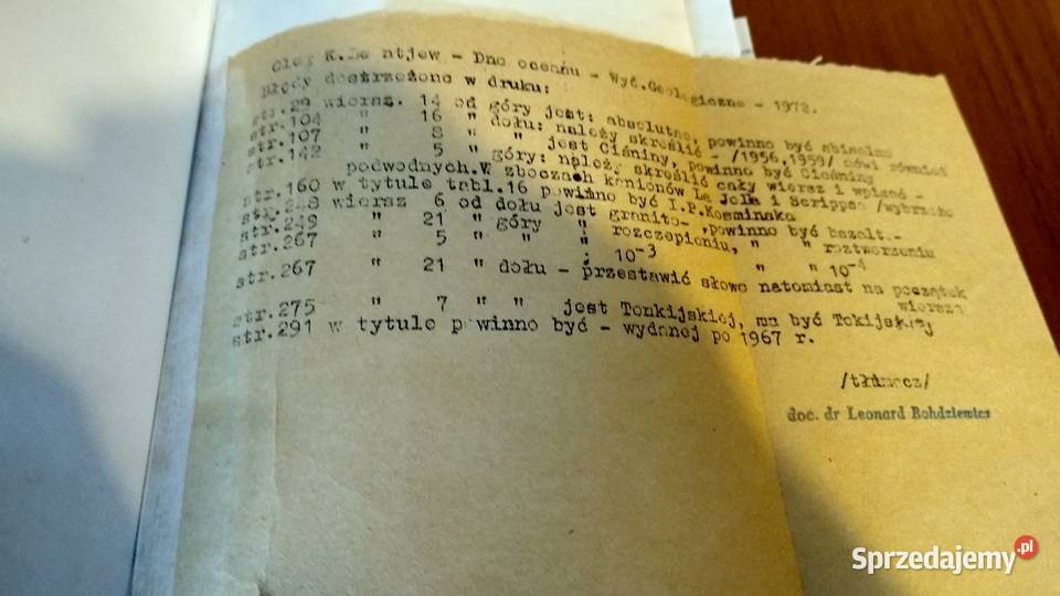 Dno oceanu Oleg K Leontjew twarda DB Gdańsk sprzedam