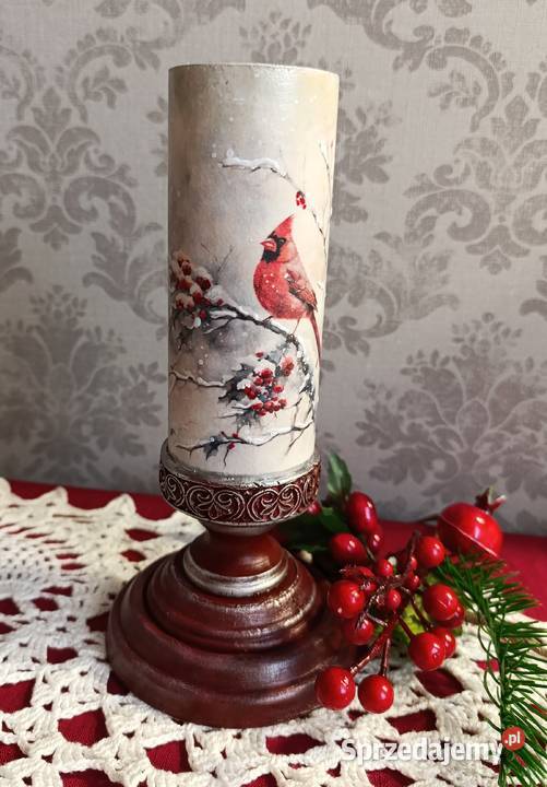 Świecznik Wieczna świeca Zima Gwiazdka Prezent sprzedam