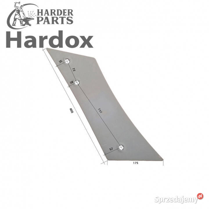 Pierś HARDOX 95002505/P części do pługa OVERUM