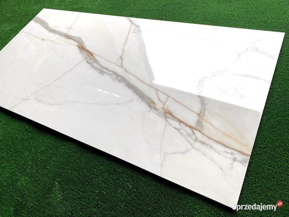 BIAŁY MARMUR POLEROWANY ŻYŁKA 120x60 WYSOKI Łask