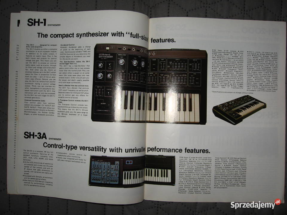 Roland syntezatory SH7 SH5 SH2000 GR500 System Kępice