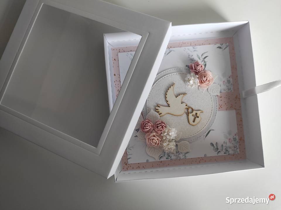 Kartka ręcznie robiona na Chrzest Święty w Łódź