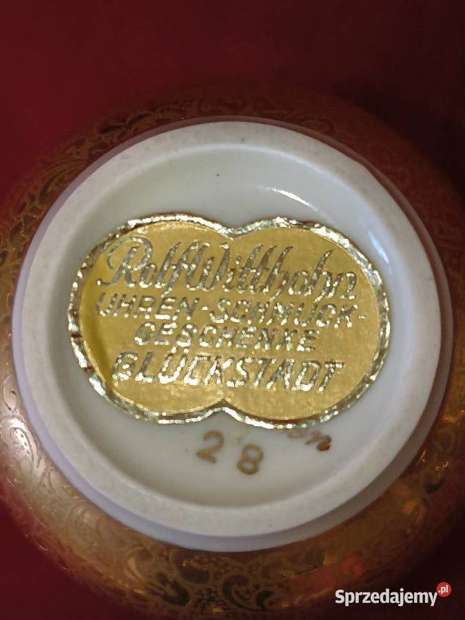 Porcelanowy wazon vintage złocony Rolf Withohn łódzkie Chorzew