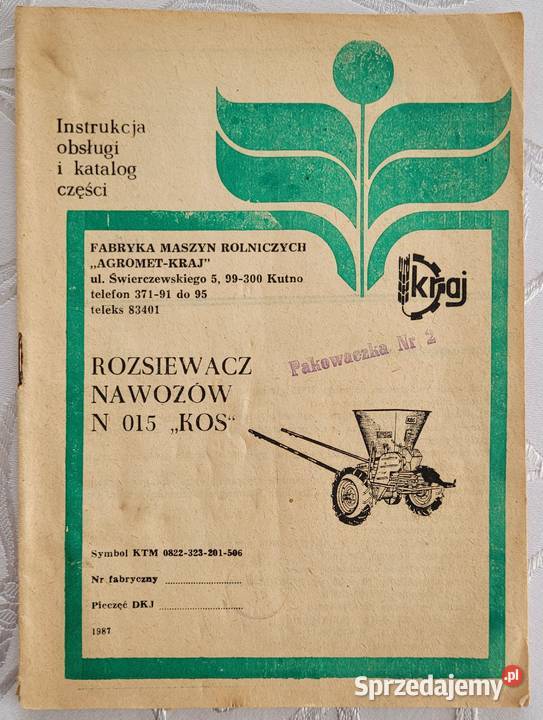 KOS Rozsiewacz nawozów n 015 KOS Żory sprzedam