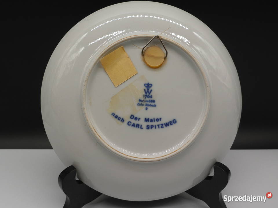 Kolekcjonerski talerz kobaltowy Wallendorf Raszków