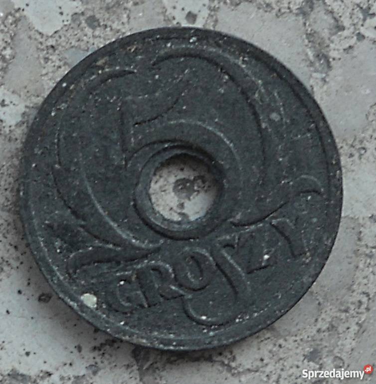 POLSKA5 GROSZY1939 r Z OTWOREMZN