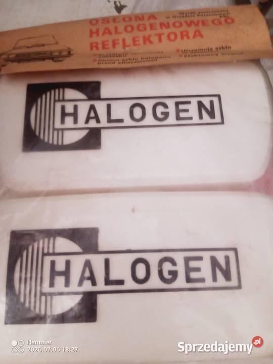 Halogeny żółte pokrowce wszystko nowe prl osobowe Lampy przeciwmgielne Twardogóra