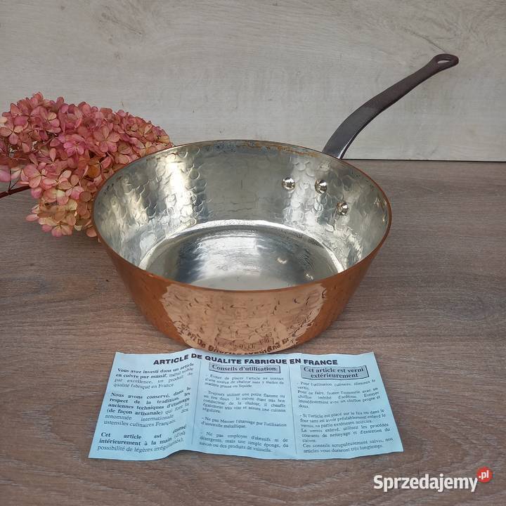 Profesjonalna miedziana patelnia stożkowa poj 3 mazowieckie Warszawa sprzedam