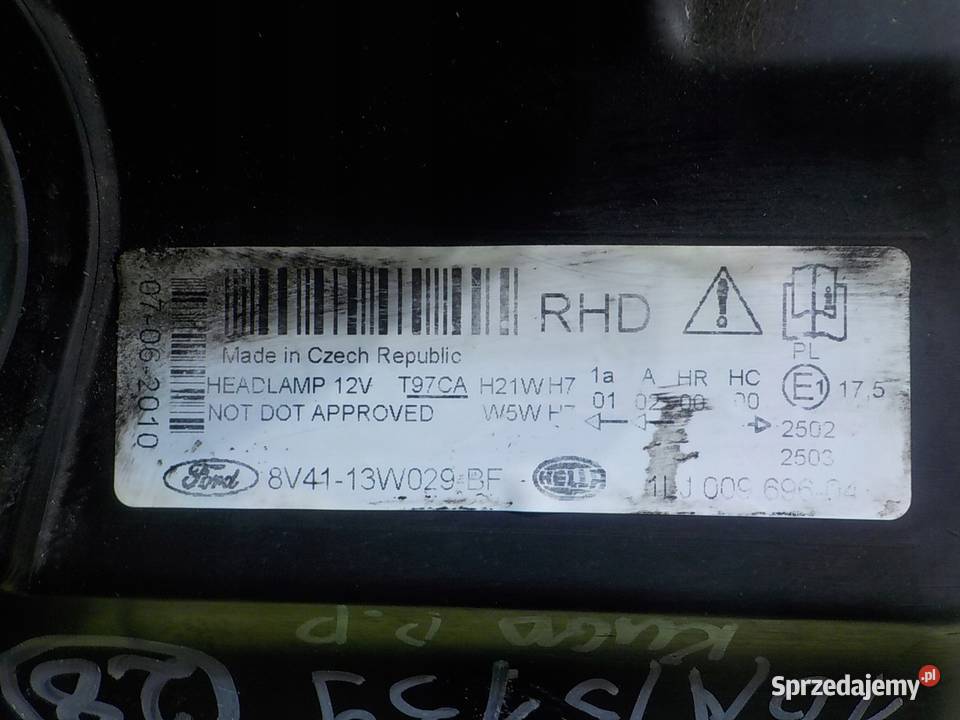 FORD KUGA MK1 I 25 B 10r 5D lampa prawa przod Suków