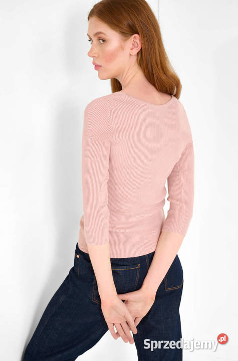 Sweter Orsay różowy L 40 wiskoza prążkowany Szczecin