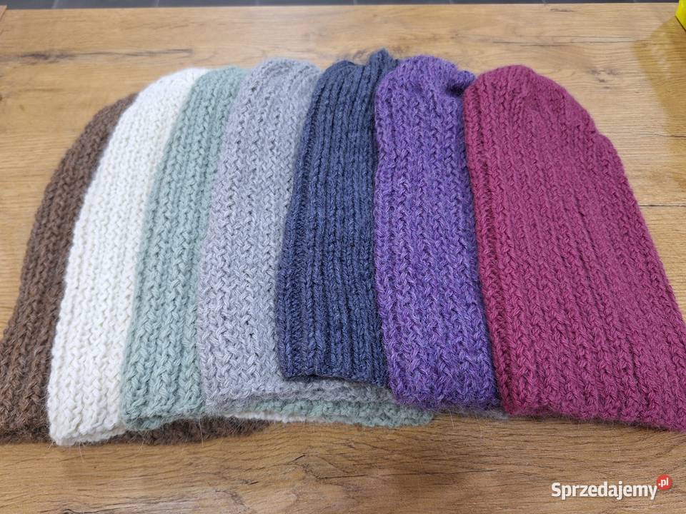 Ręcznie robiona czapka 100 wełna Żagań