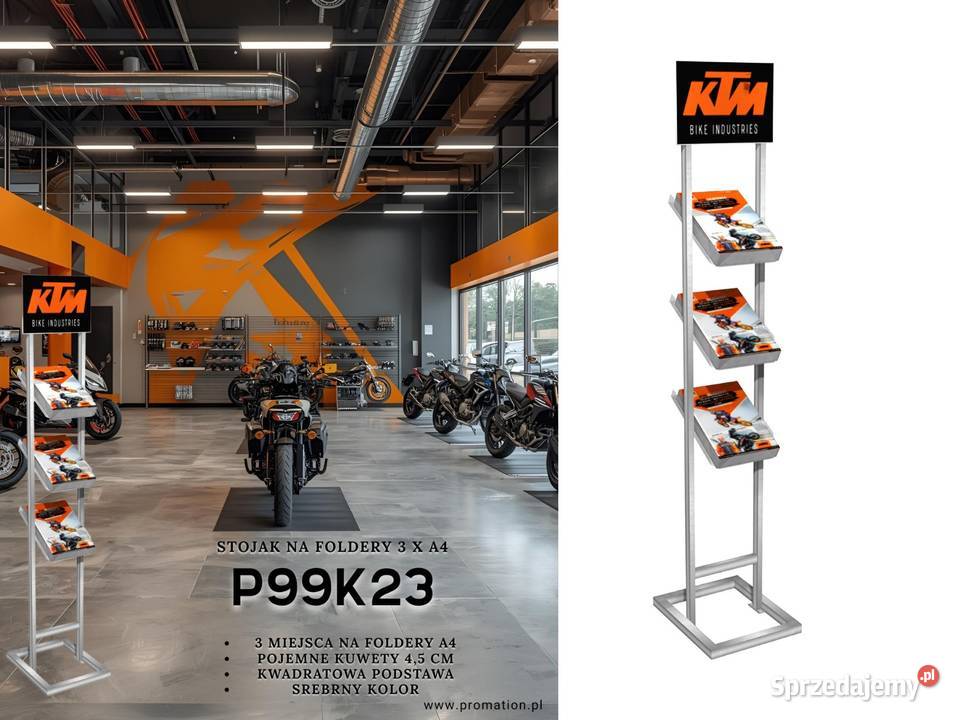 Stojak 3 poziomy na foldery i katalogii A4 do Szczecin