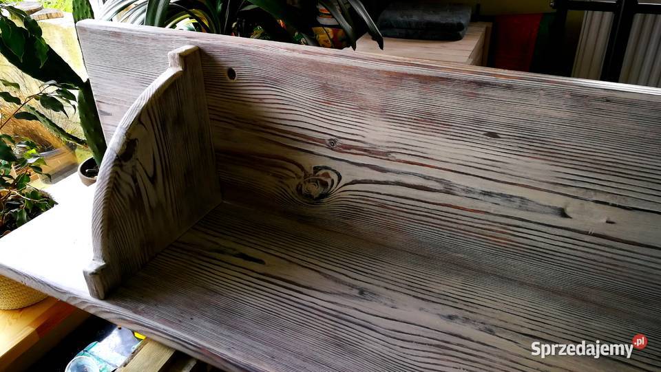 Regał drewniany vintage półka drewniana loft świętokrzyskie Radków